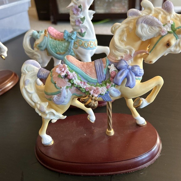 Lenox Carousel Collection Set of 3 Horse Porcelain Figurines Collectible Vintage - Picture 16 of 16